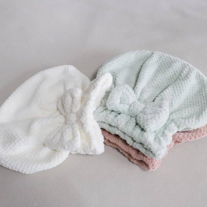 Jseng 3PC Microfiber Hair Towel Caps, Extrame Soft & Ultra Absorbent, Fast Drying Hair Drying Caps Towel Turban Wrap for Wet Hair Women - Image 5